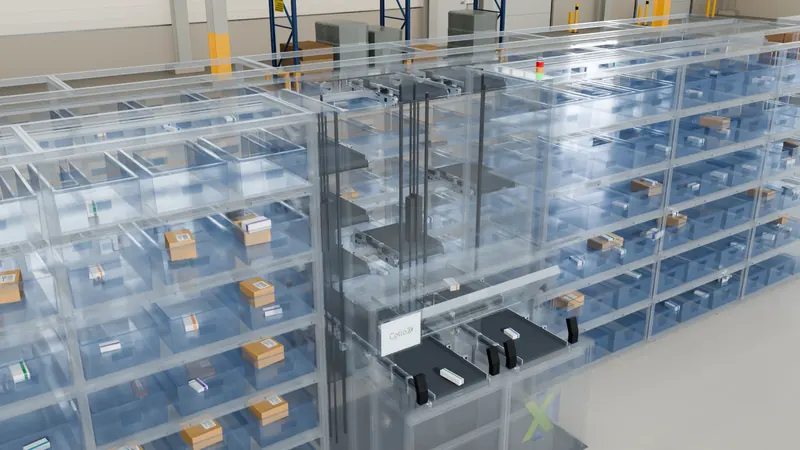 L'élévateur du MicroSorter Max vu de près
