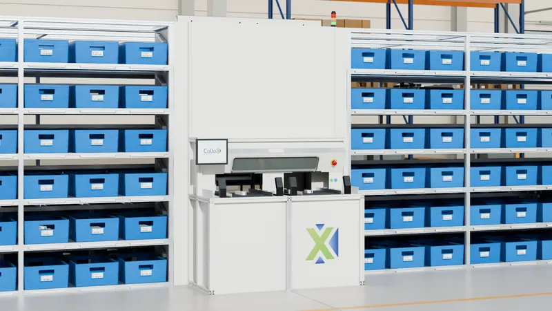Le poste d'alimentation du MicroSorter Max avec son écran de commande