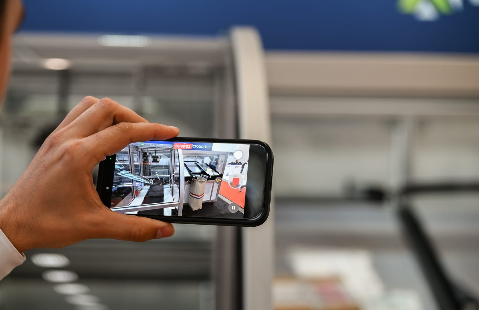 Close-up van de MicroSorter tijdens sortering